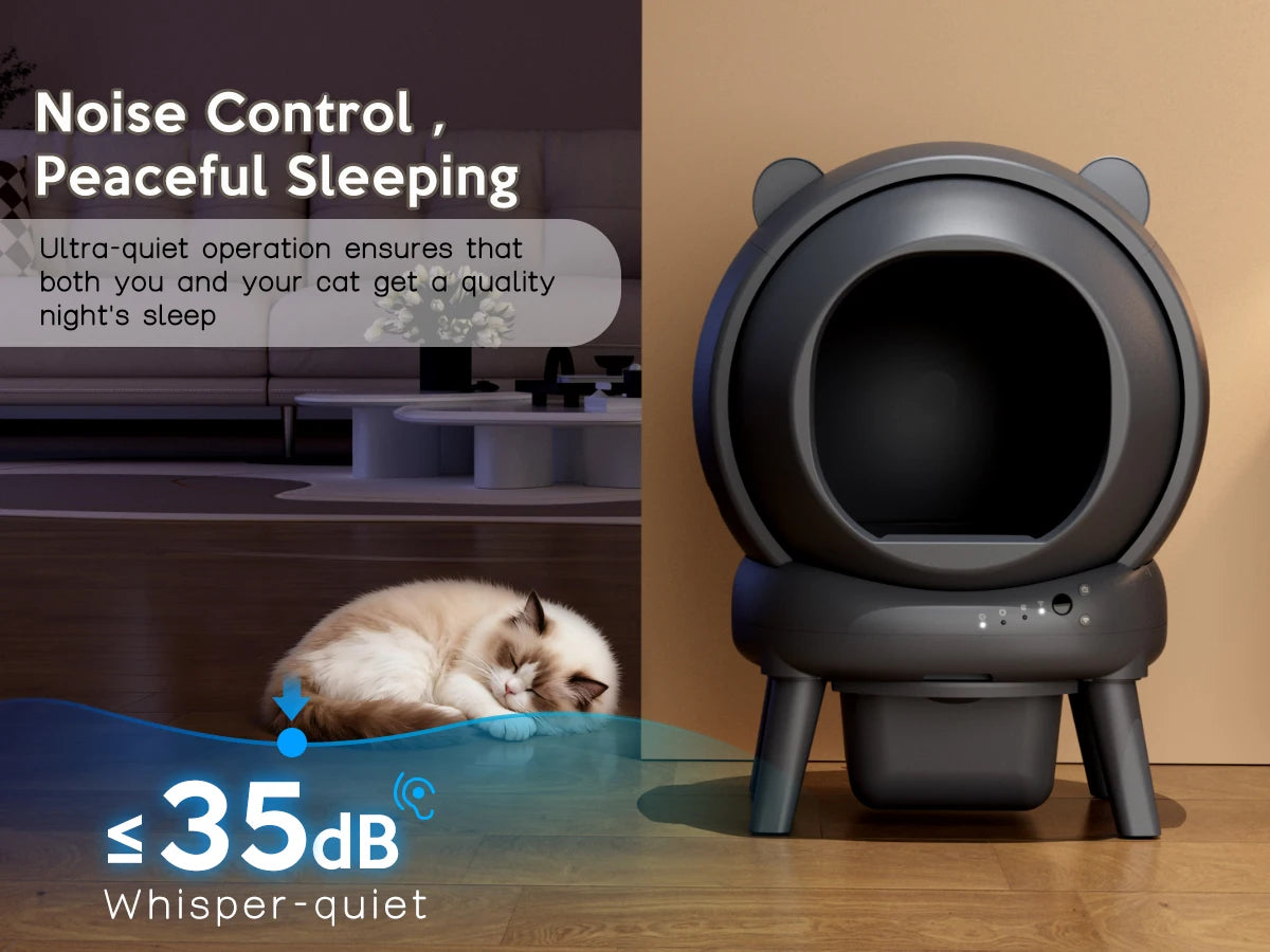 Self-Cleaning Smart Litter Box With Dual Safety Sensors