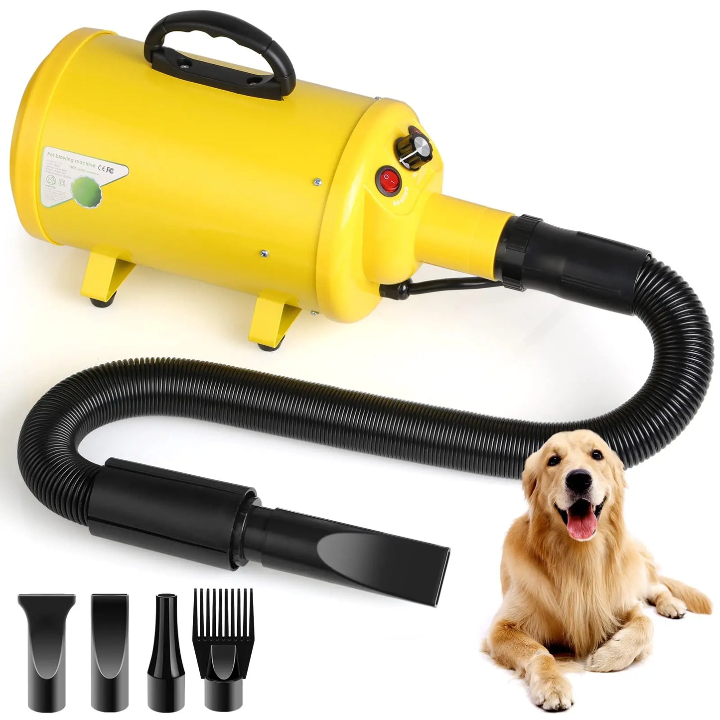 Powerful Dog Hair Dryer 3.8HP 2800W Pet Grooming Blower
