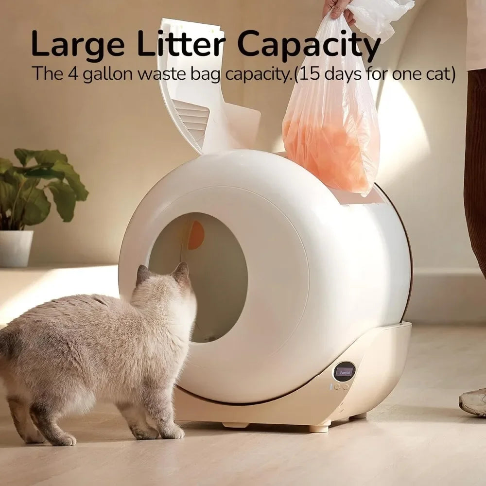 Automatic Self Cleaning Cat Litter Box With App Odor Free