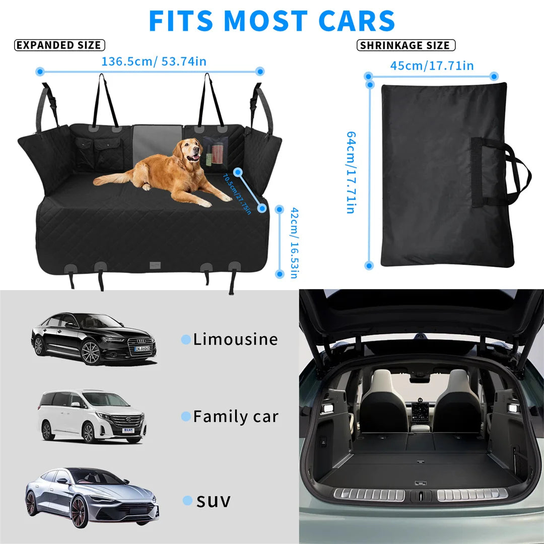 Bingopaw Waterproof Dog Car Seat Cover Hammock For Back Seat