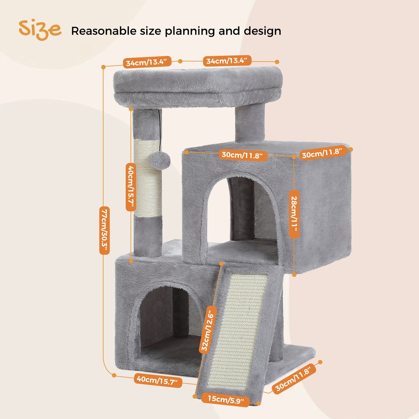 PEQULTICN Large Cat Tree For Indoor Cats Multi Level Tower