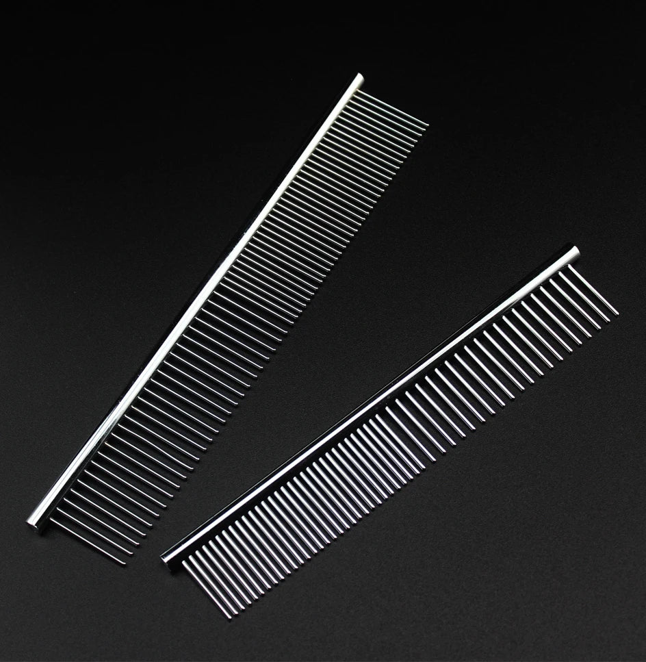 Stainless Steel Dog Comb For Thick Fur Dematting And Grooming