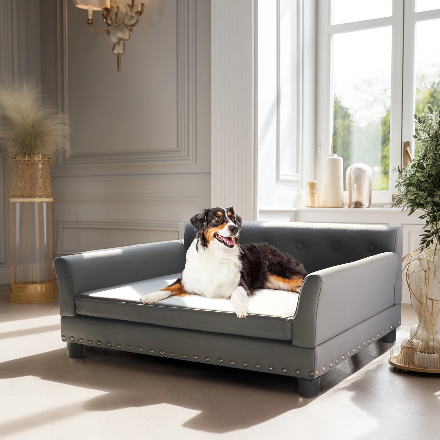BINGOPAW Waterproof Elevated Rectangle Dog Bed Sofa For Pets