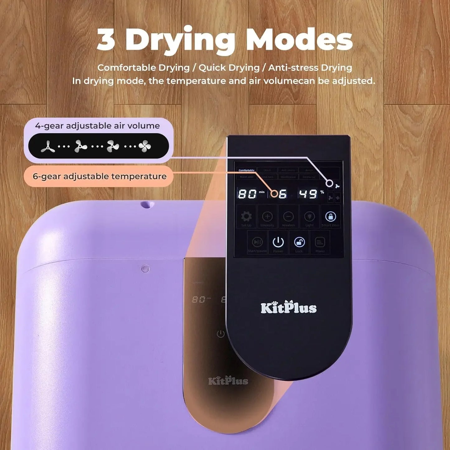 Ultra Quiet Pet Dryer Box With Smart Temp Control System