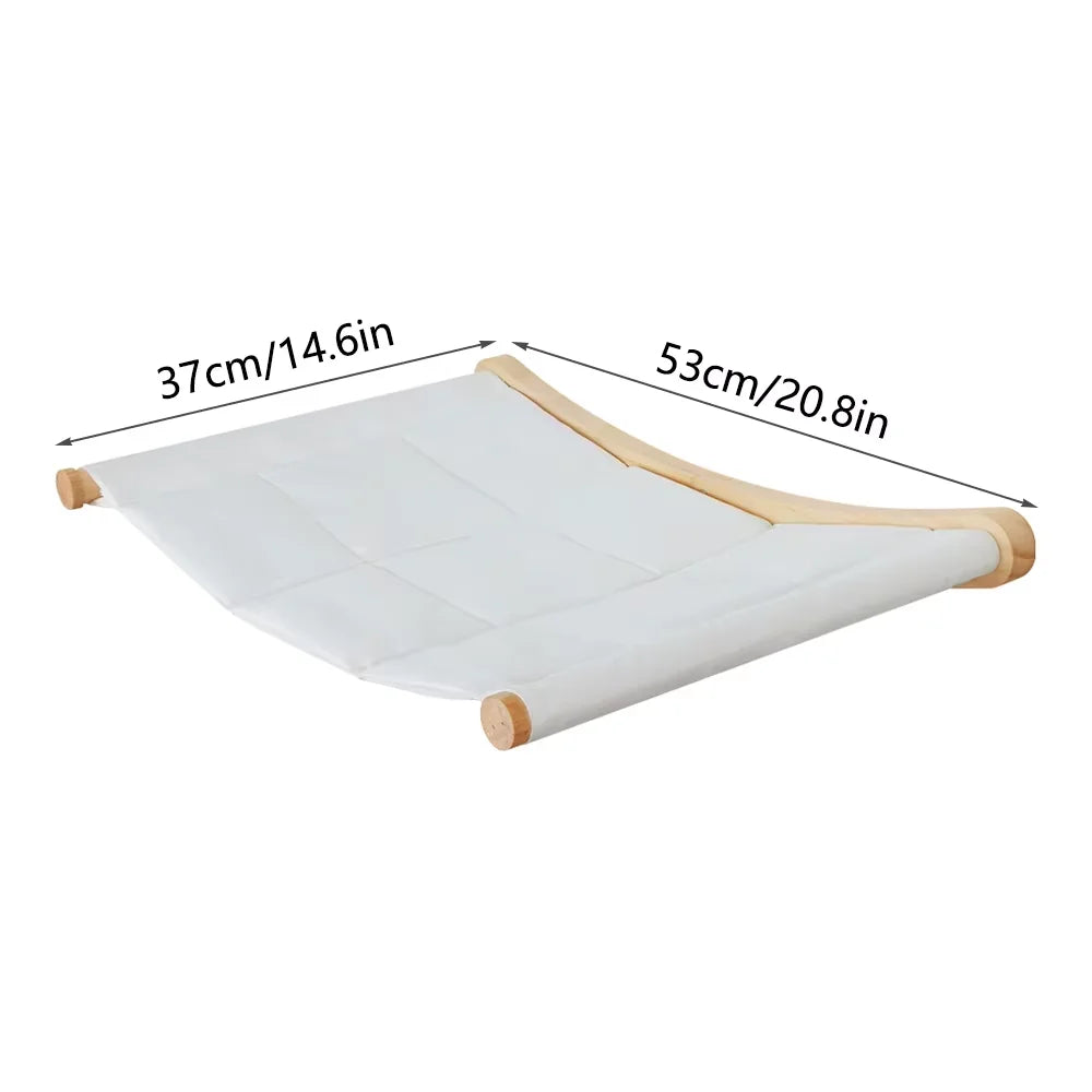 CWV Wall Mounted Cat Hammock Climbing Perch With Sisal Scratcher