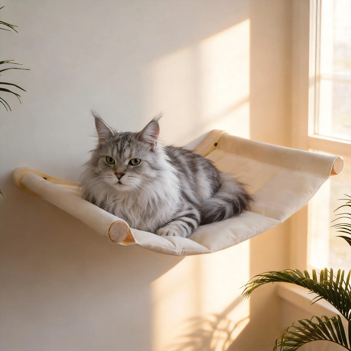 CWV Wall Mounted Cat Hammock Climbing Perch With Sisal Scratcher