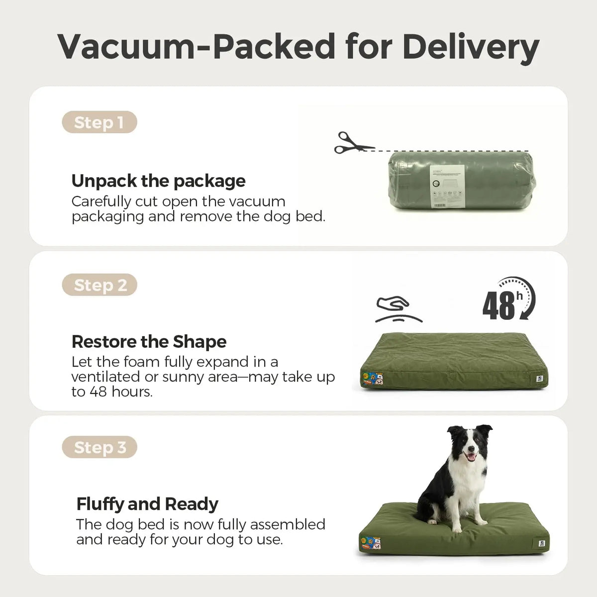 Indestructible Canvas Outdoor Dog Bed With Waterproof Chew Proof Cover