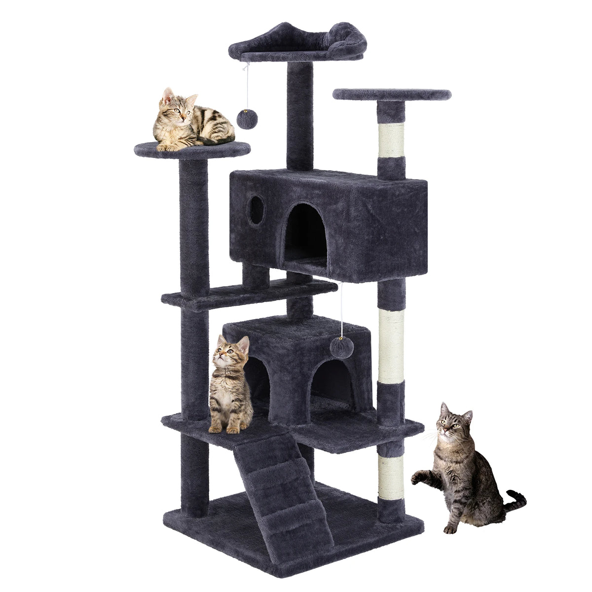 JHK Multi Level Cat Tree Tower With Scratching Post And Platforms