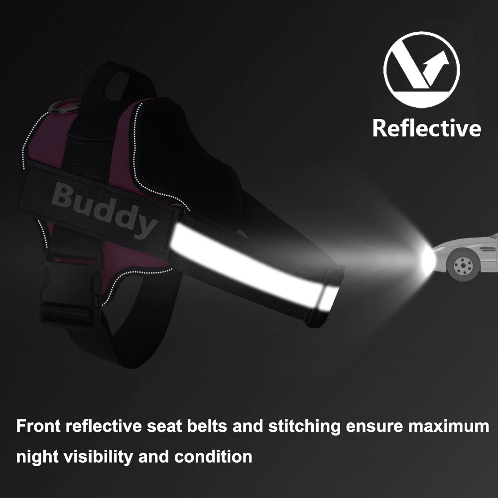 Bolux Personalized No Pull Reflective Dog Harness Vest