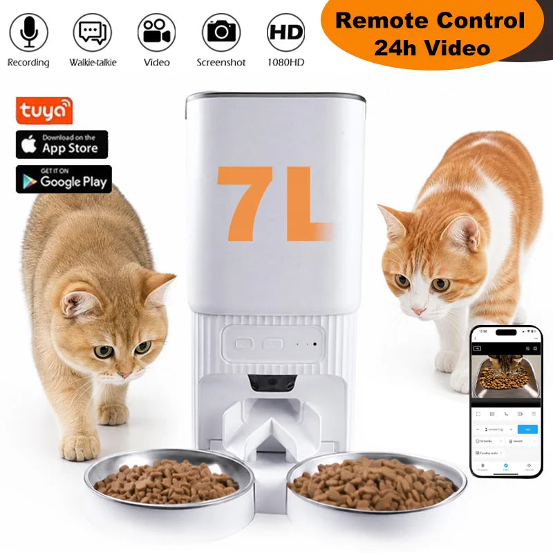 Nityers Smart Pet Feeder With HD Camera And Tuya App