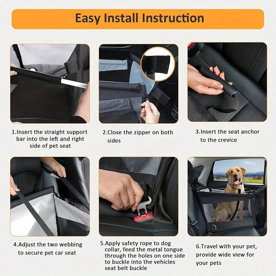 Pet Car Seat Cushion Carrier Mat For Travel And Home Use