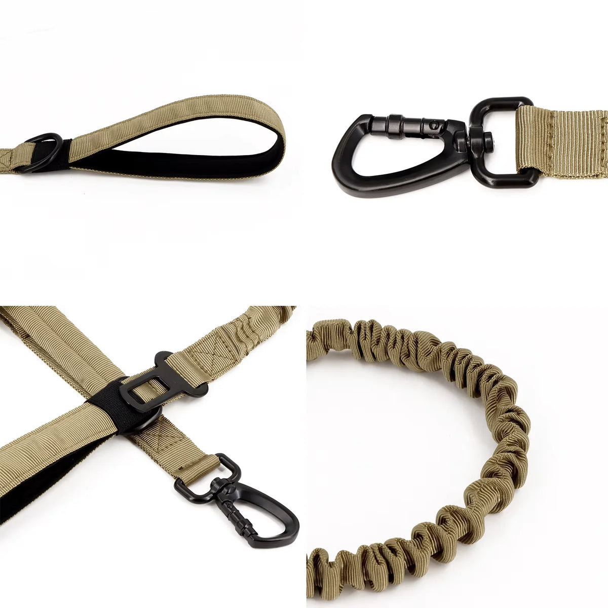 Petravel Adjustable Military Dog Leash With Dual Control Handles
