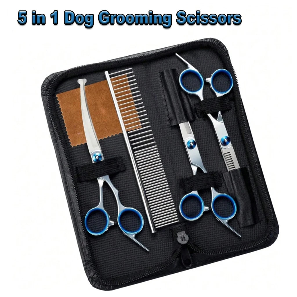 Shuyu Pet Grooming Scissors Kit Stainless Steel Dog Cat Trimmers