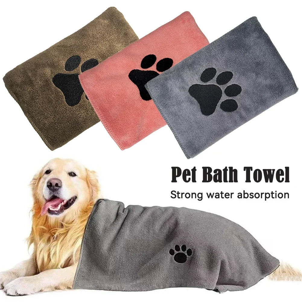Microfiber Pet Bath Towel for Dogs and Cats Grooming