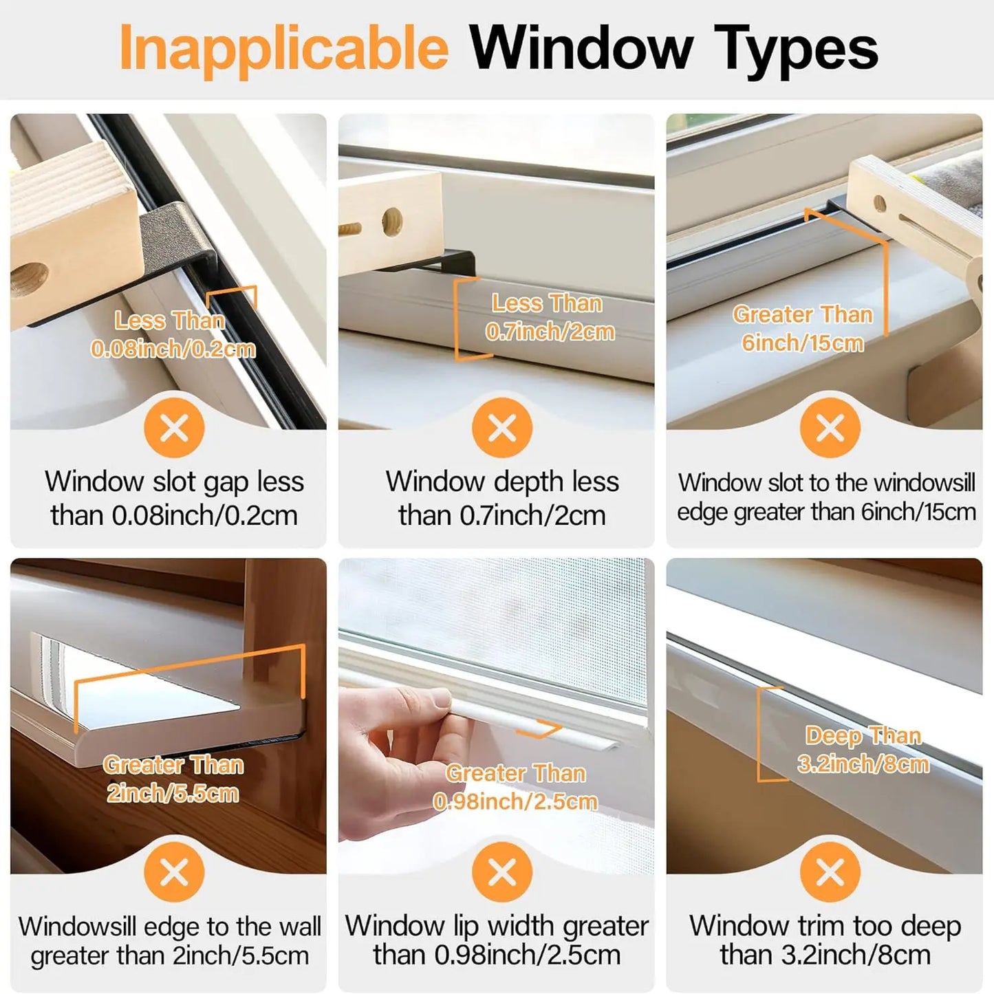 MEWOOFUN 2 In 1 Cat Windowpane Perch Bed Indoor Cats