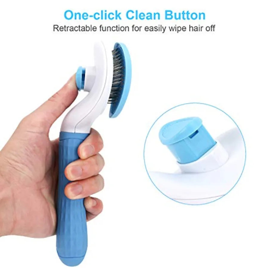 Self Cleaning Slicker Brush For Dogs And Cats Grooming Massager