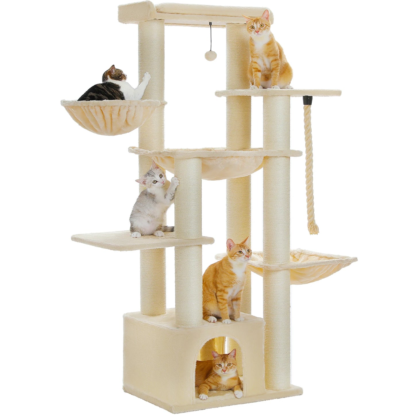 PAWZ Road Cat Tree Tower With Multiple Levels And Hammock