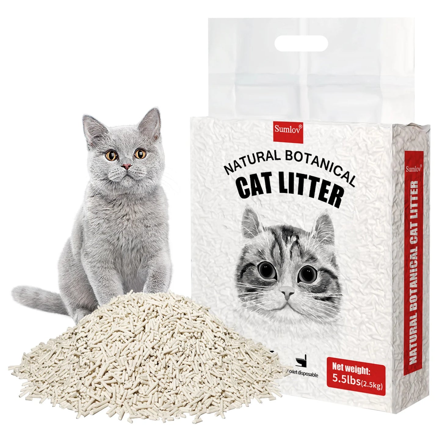 Sumlov Tofu Cat Litter Natural Botanical Flushable Odor Control