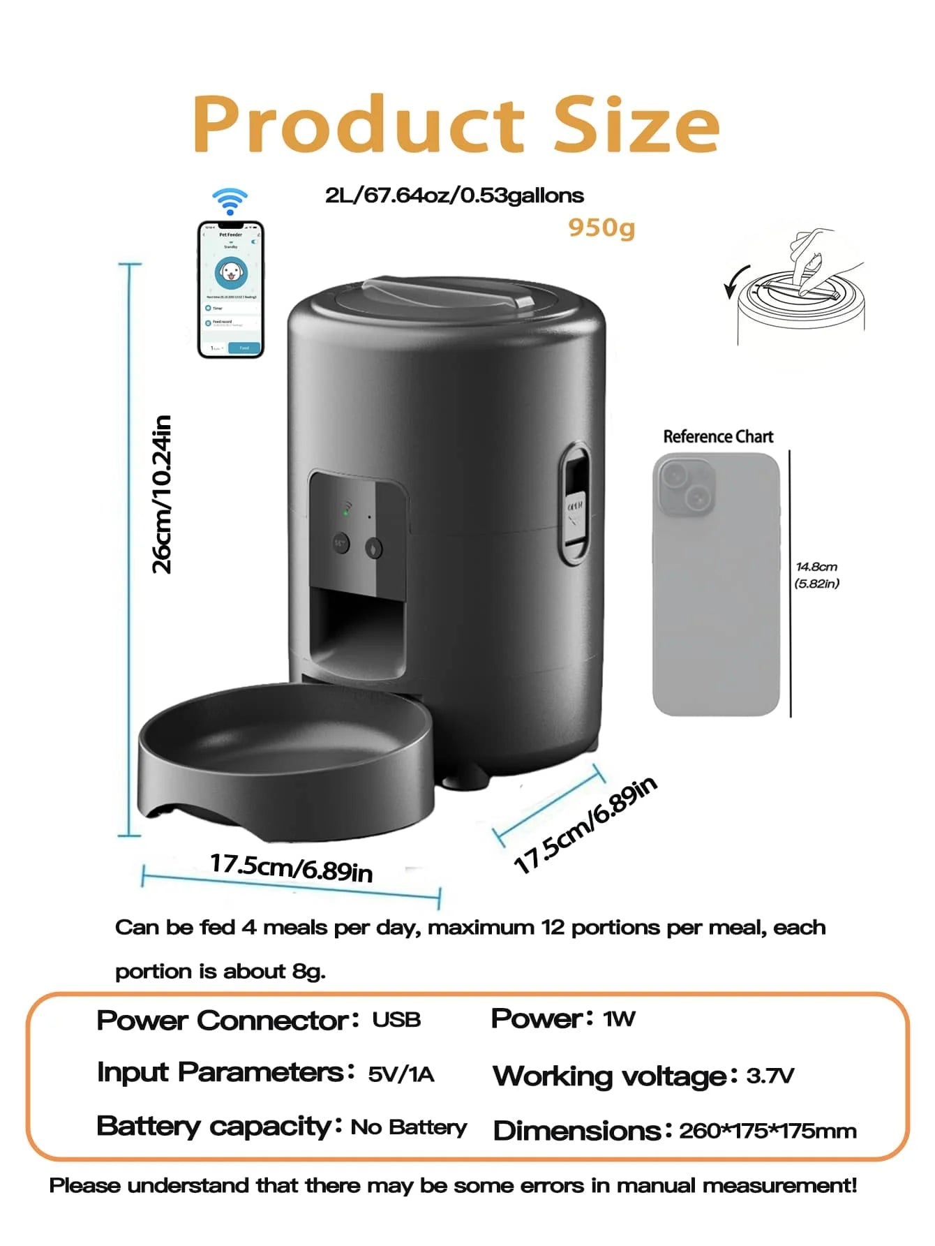 Automatic Cat And Dog Feeder With App Control And WiFi