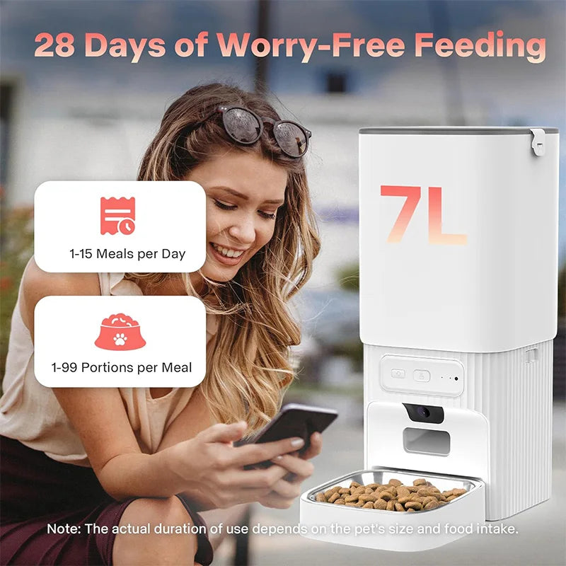 Nityers Smart Pet Feeder With HD Camera And Tuya App