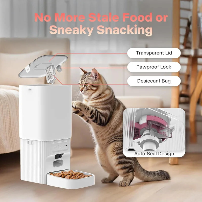 Nityers Smart Pet Feeder With HD Camera And Tuya App