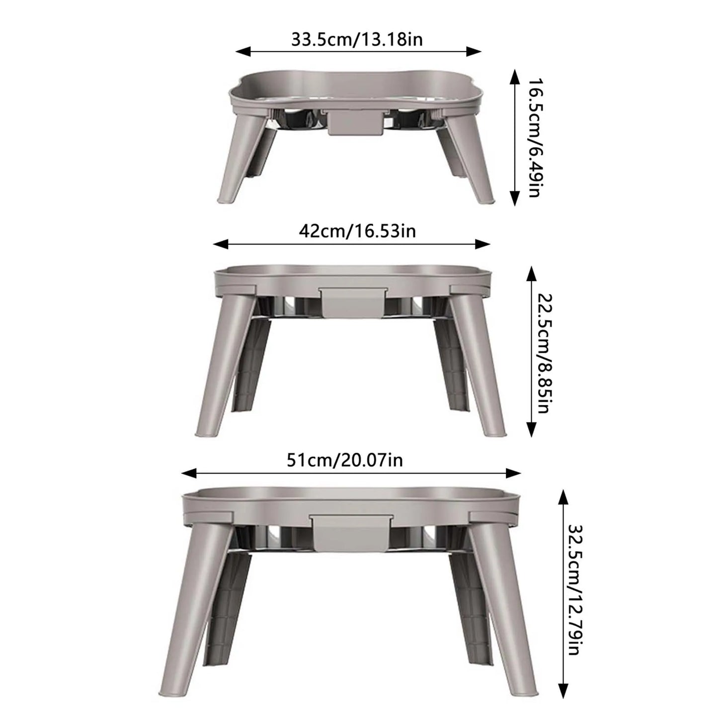 Elevated Stainless Steel Dog Feeder Bowl Non Slip No Spill