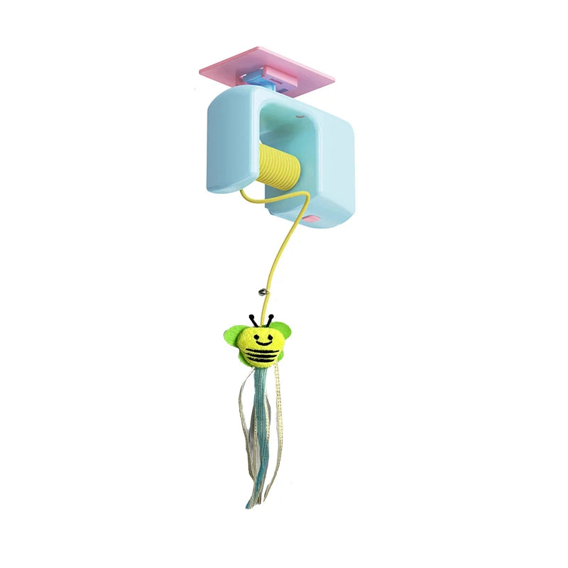 Booteely Interactive Hanging Cat Toy With Retractable String Feathers