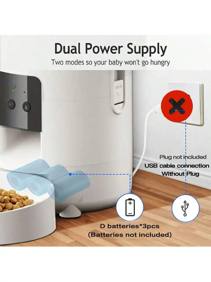 Smart Pet Feeder With App Control For Cats And Dogs