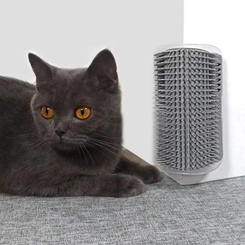 Cat Scratcher Massage Comb Corner Scratching Brush With Catnip Grooming