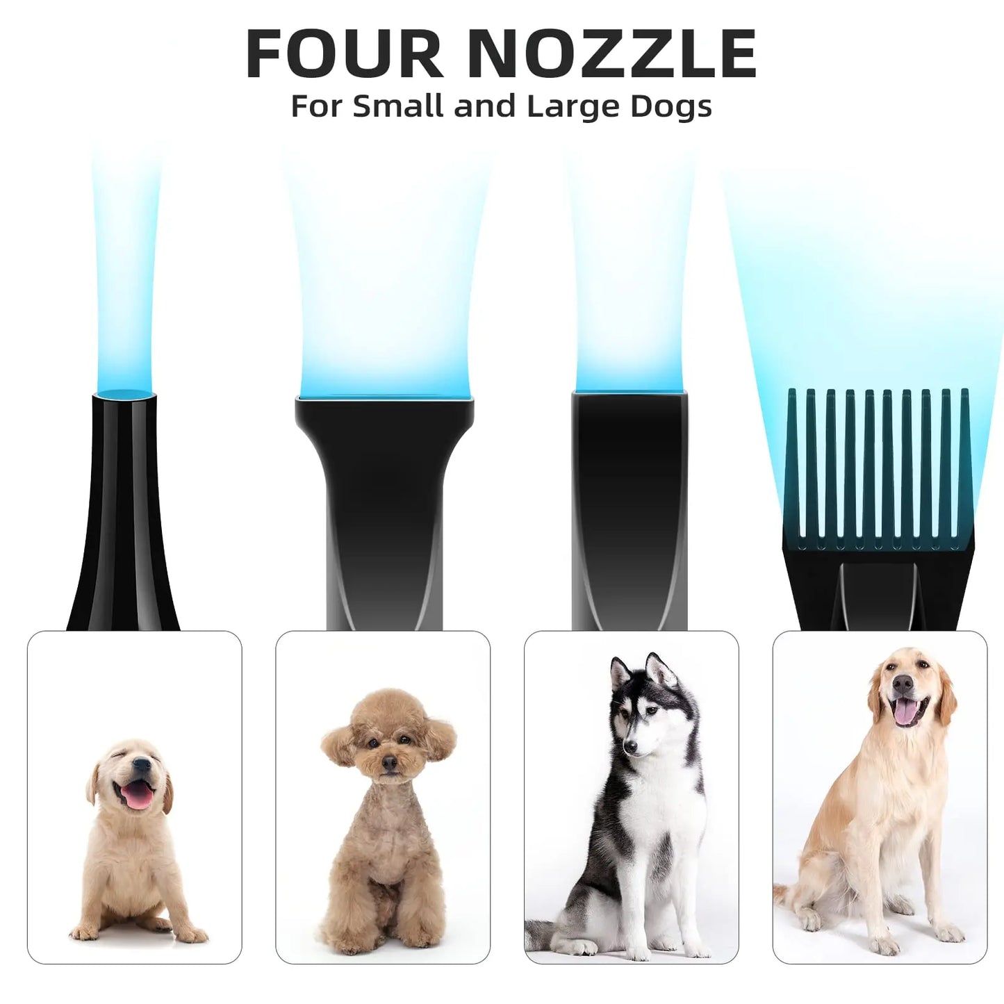 Powerful Dog Hair Dryer 3.8HP 2800W Pet Grooming Blower