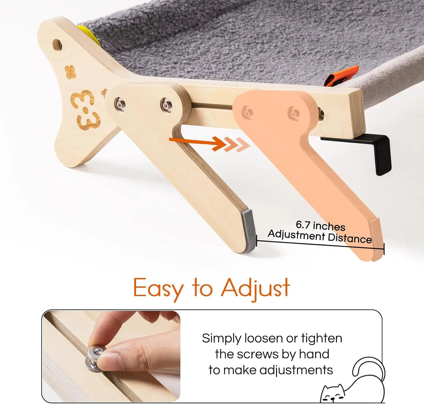 MEWOOFUN 2 In 1 Cat Windowpane Perch Bed Indoor Cats