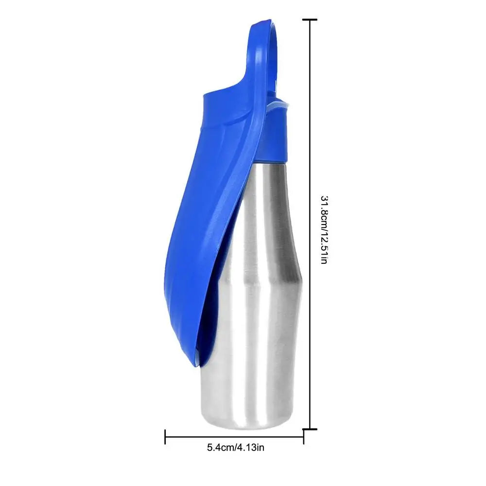 Stainless Steel Dog Water Bottle Two in One Travel Dispenser