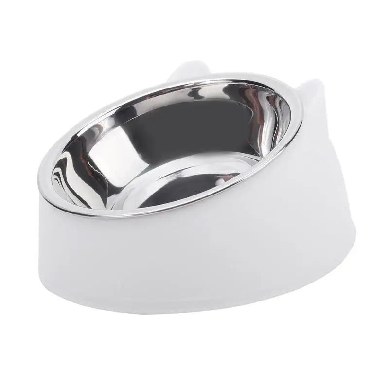 Inclined Cat And Dog Feeding Bowls Kitten Puppy Stainless Steel