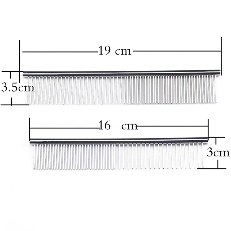 Stainless Steel Dog Comb For Thick Fur Dematting And Grooming
