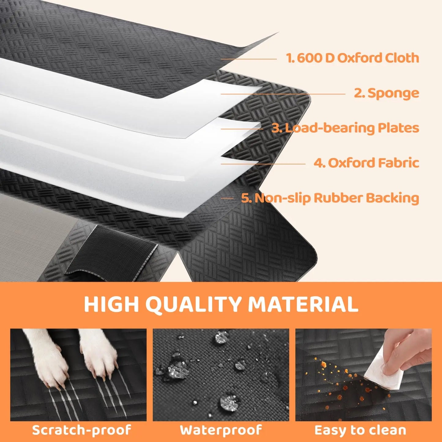 Zhejiang Back Seat Dog Cover Hammock Load Bearing 400 Pounds