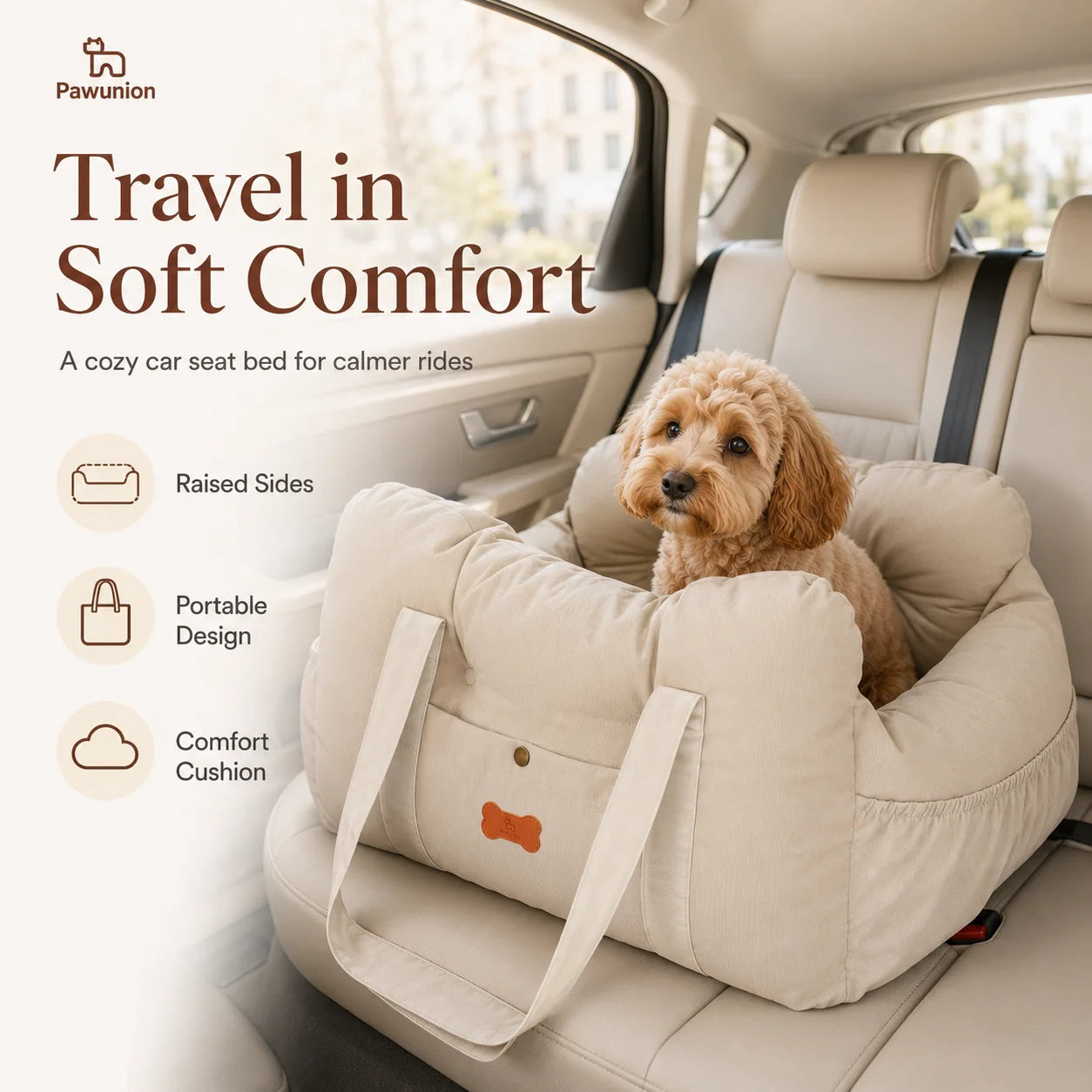 Dog Car Seat Booster For Small To Medium Dogs Portable