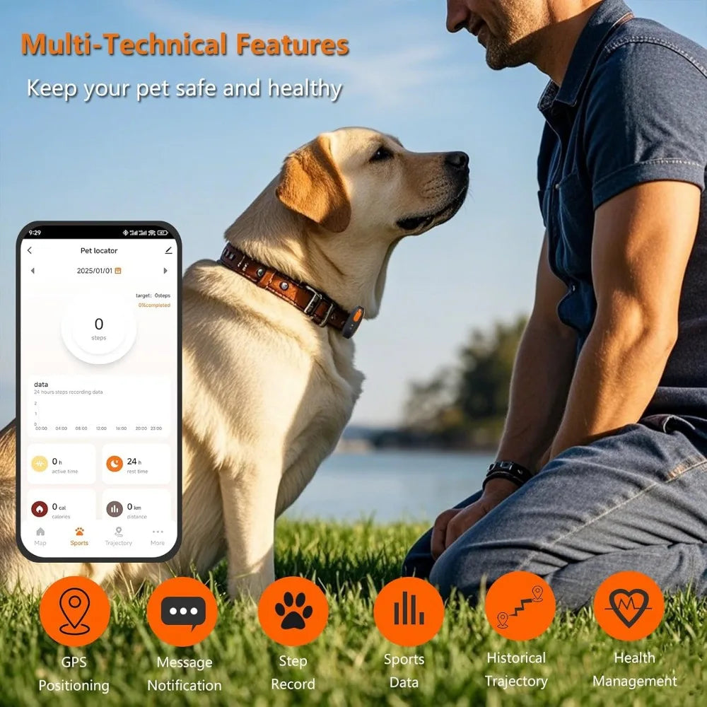 GPS Tracker For Dogs Health Monitoring Location Tracking And Activity