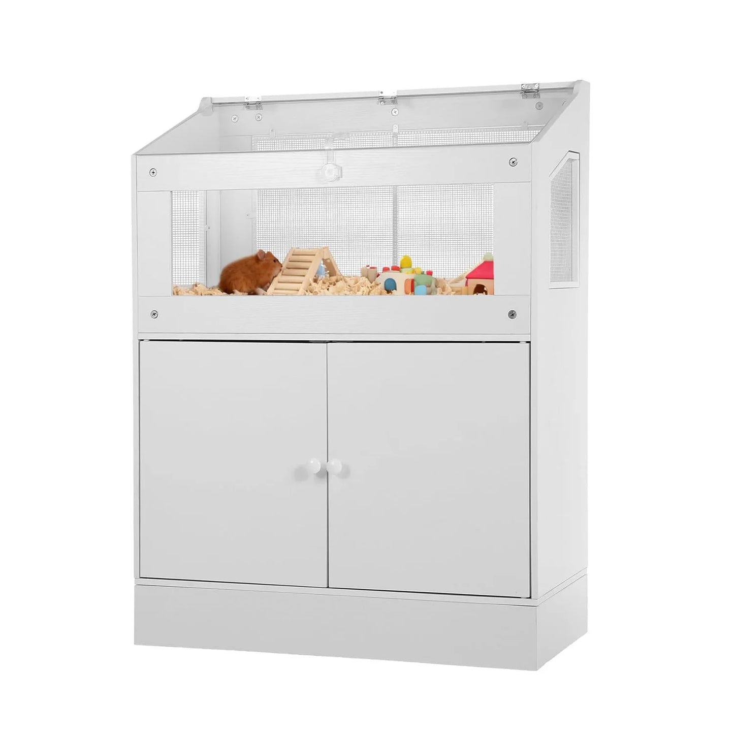 HiMISS Acrylic Animal Cage With Storage Cabinet For Hamster