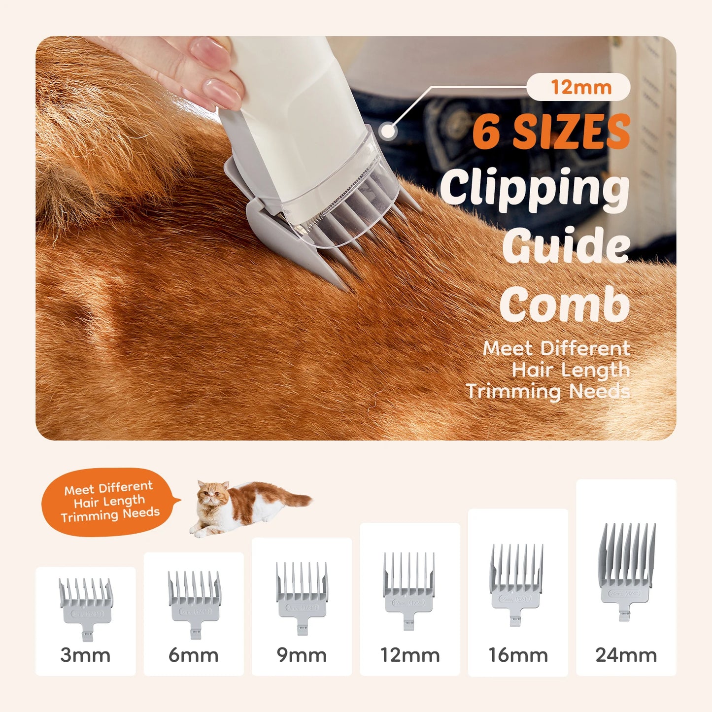 Professional Pet Grooming Vacuum Kit With Cordless Low Noise Clippers