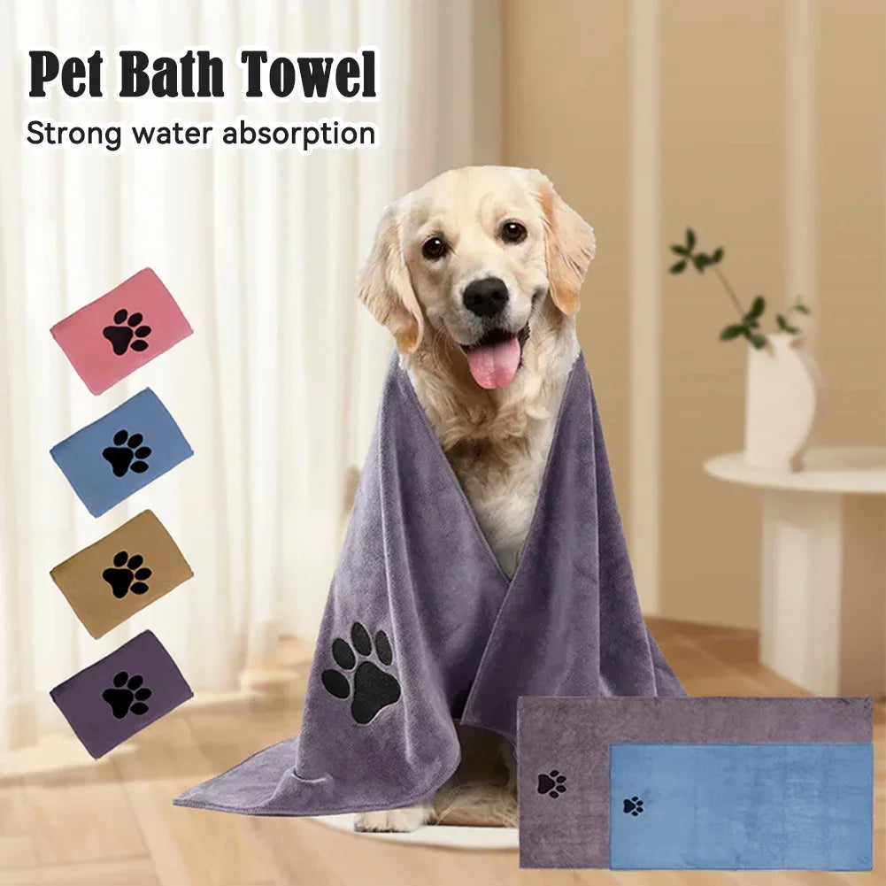 Microfiber Pet Bath Towel for Dogs and Cats Grooming