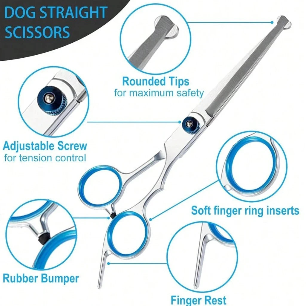 Shuyu Pet Grooming Scissors Kit Stainless Steel Dog Cat Trimmers