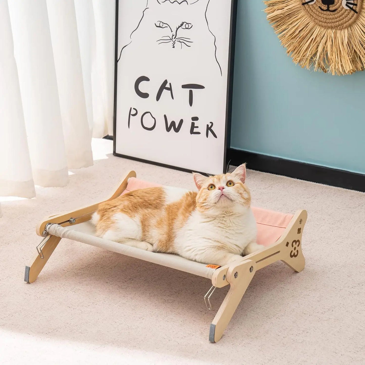 MEWOOFUN 2 In 1 Cat Windowpane Perch Bed Indoor Cats