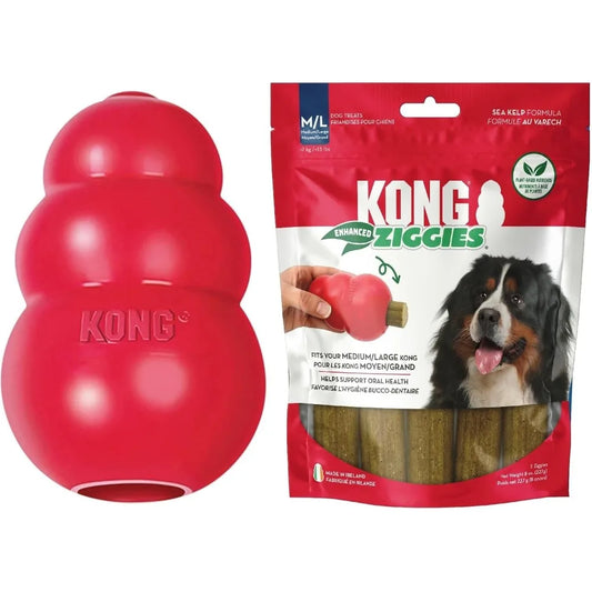 KONG Classic Toy And Treats Combo Pack For Dogs