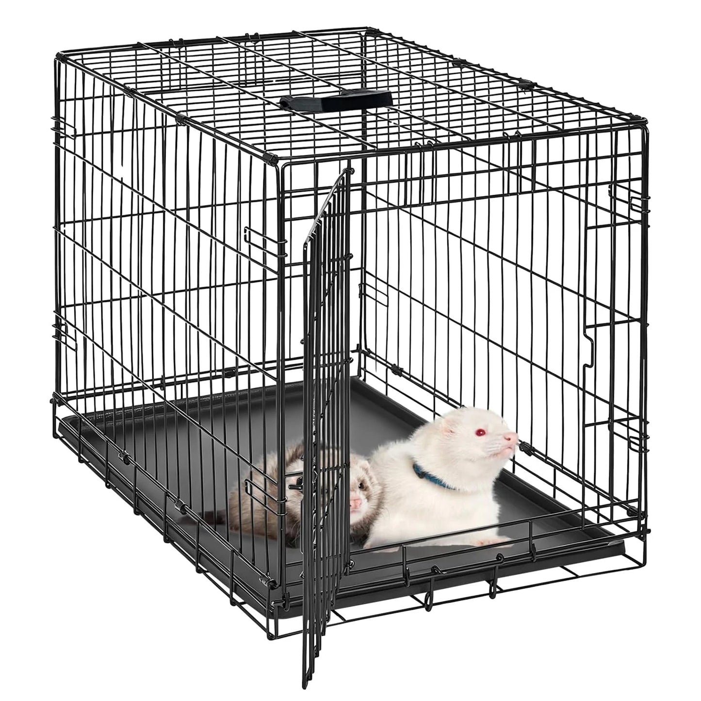 HiMISSCN Rabbit Cage Portable Folding Slide Out Tray