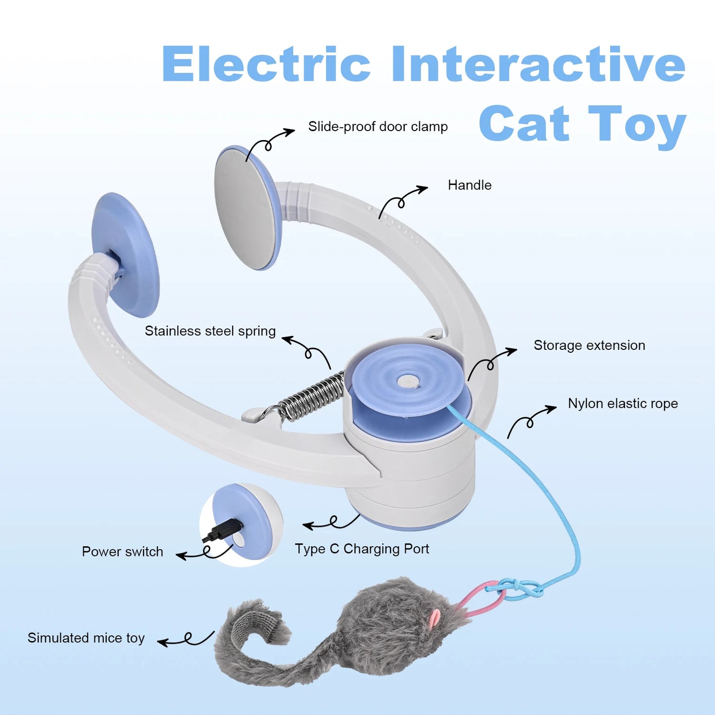 Cityflee Electric Door Hanging Cat Toy Interactive Self Play
