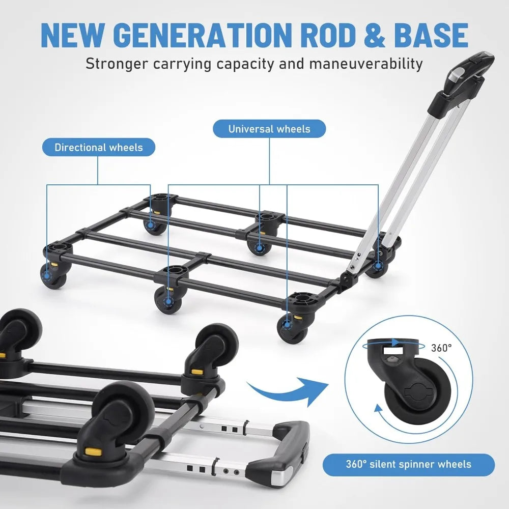 TIFICY Double Pet Carrier With Wheels For Cats And Dogs