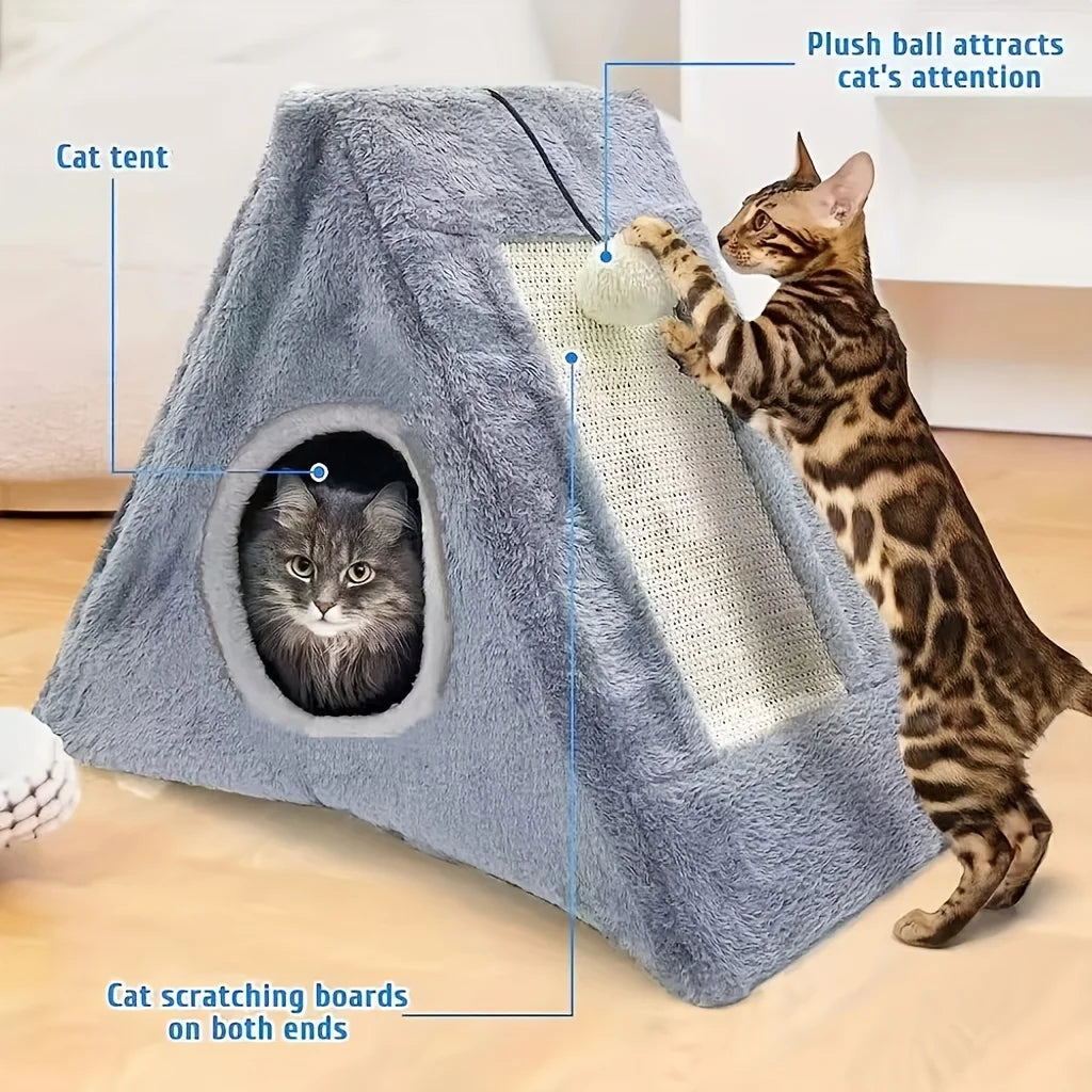 Zhejiang Cat Bed With Plush Toy Ball And Scratching Board