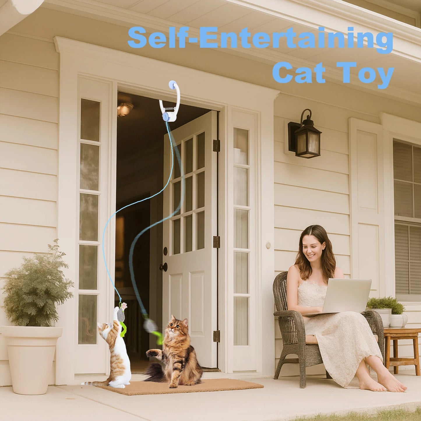 Cityflee Electric Door Hanging Cat Toy Interactive Self Play