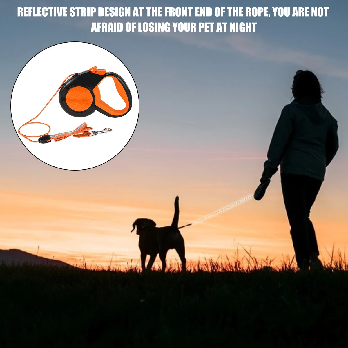 Willstar Retractable Dog Leash Heavy Duty Reflective Tape Non Slip
