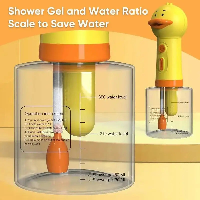 Cute Duck Automatic Soap Dispenser Foam Machine USB Charging